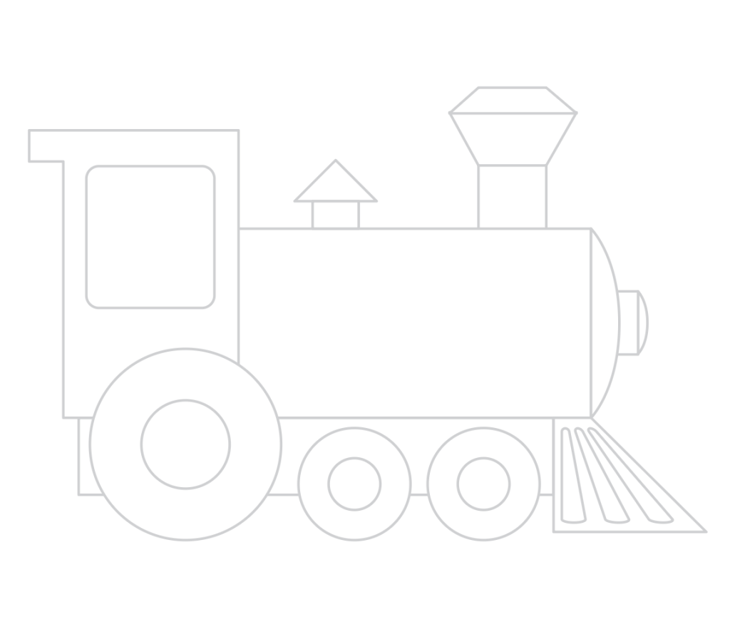 Line drawing of a train.